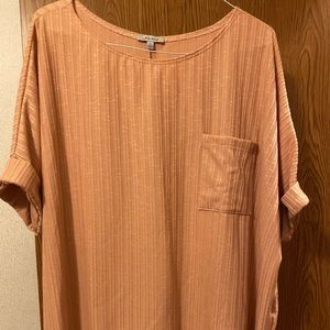 New in Bag White Birch Top Peach Size L